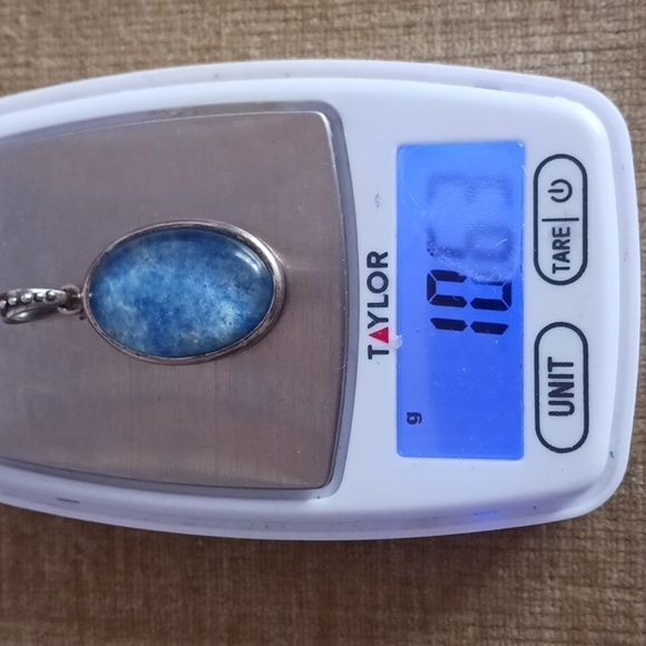 Vintage Barse Lapis Lazuli Oval Sterling Silver Pendant - Picture 5 of 6